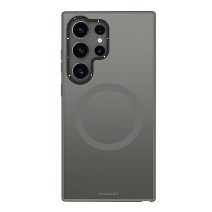 Galaxy S24 Ultra Kılıf M-safe Şarj Özellikli Çizilmeye Ve Aşınmaya Dayanıklı Youngkit Velvet Serisi Kapak