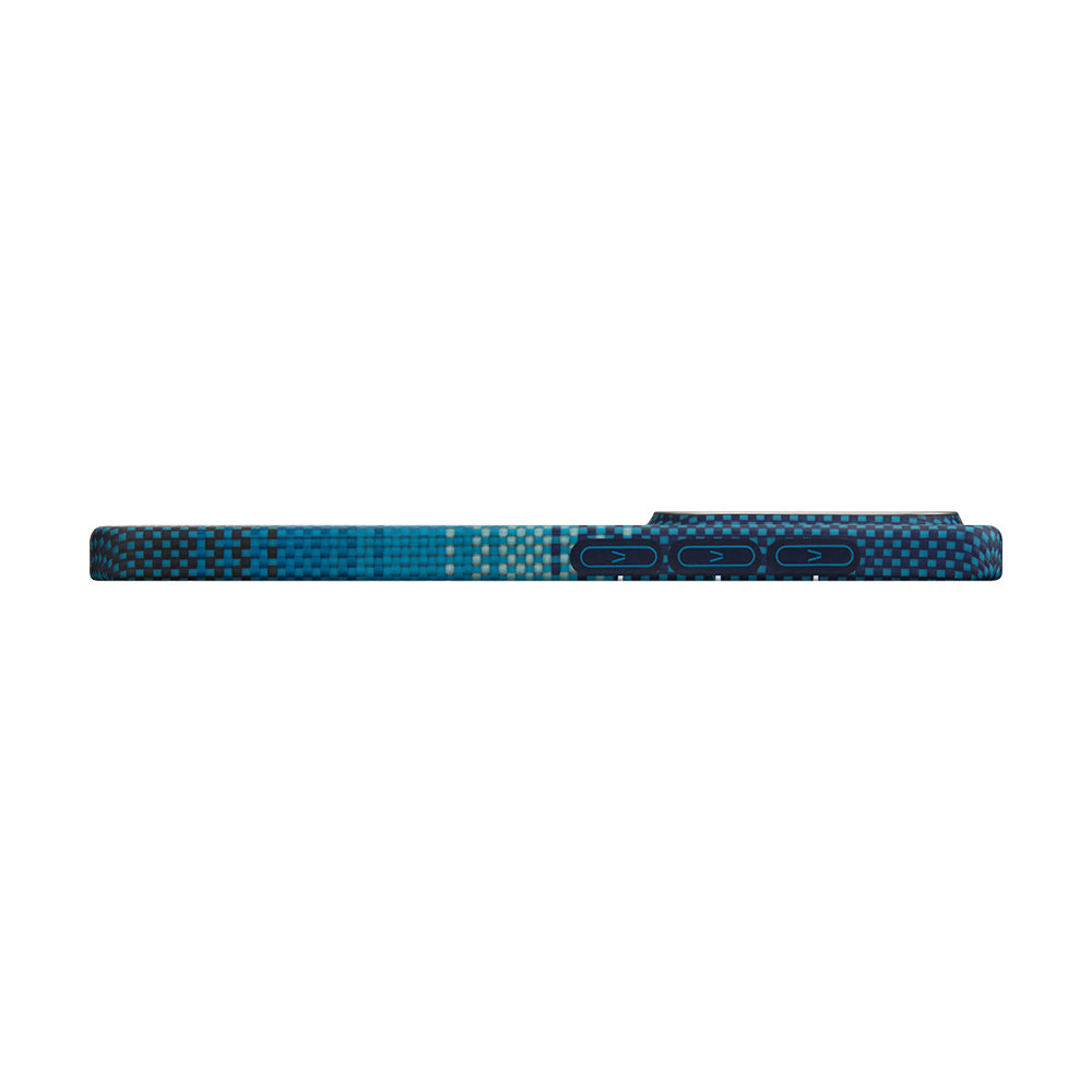 Galaxy S26 Plus Kılıf M-safe Şarj Özellikli Aramid Fiber Pitaka Tactile Woven Sunset-Moonrise Serisi Kapak