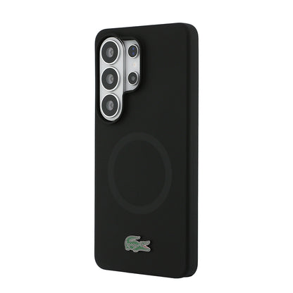 Galaxy S26 Ultra Kılıf Lacoste Orjinal Lisanslı M-safe Şarj Özellikli İkonik Logolu Metal Kamera Çerçeveli Silikon Kapak