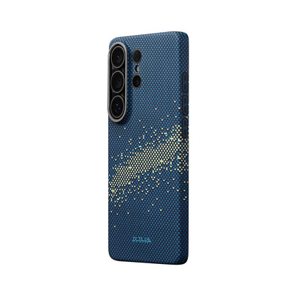 Galaxy S26 Ultra Kılıf M-safe Şarj Özellikli Aramid Fiber Pitaka Tactile Woven Starpeak Edge Serisi Milky Way Galaxy Kapak