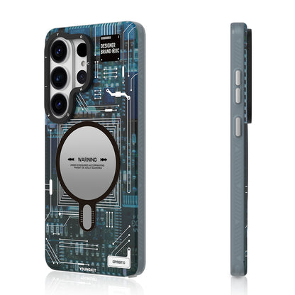 Galaxy S26 Ultra Kılıf M-safe Şarj Özellikli Youngkit 360 Derece Standlı Technology Serisi Kapak