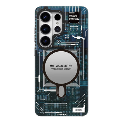 Galaxy S26 Ultra Kılıf M-safe Şarj Özellikli Youngkit 360 Derece Standlı Technology Serisi Kapak