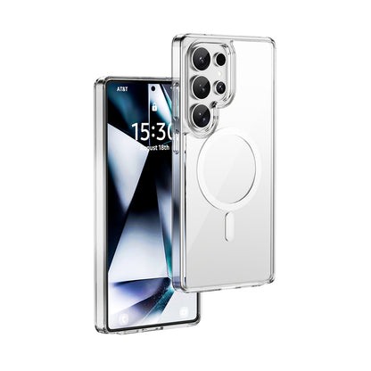 Galaxy S26 Ultra Kılıf Wiwu MCC-101 iShield Pro Serisi M-safe Şarj Özellikli Crystal Sert PC Kapak