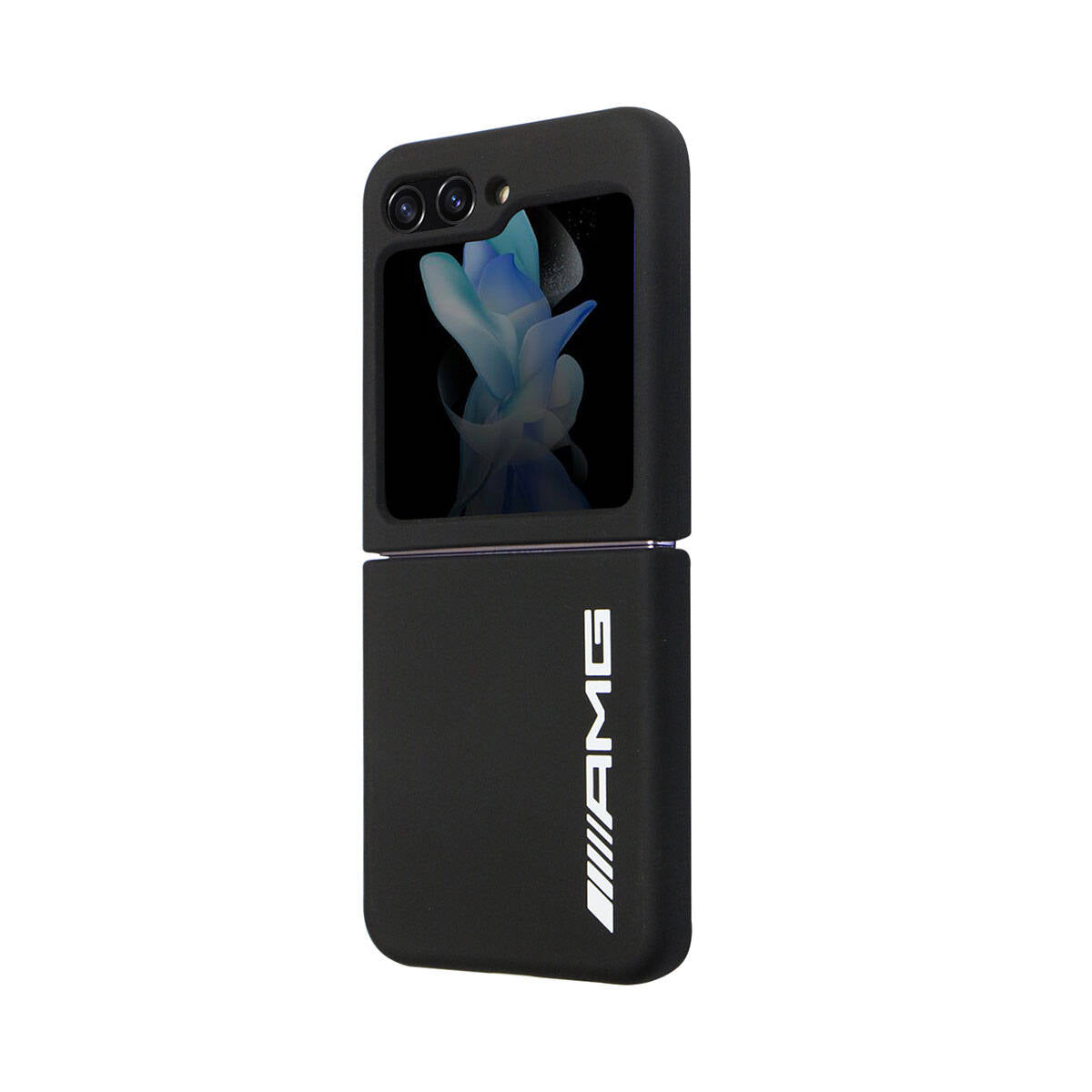 Galaxy Z Flip 5 Kılıf AMG M-safe Şarj Özellikli Büyük Logo Dizayn Orjinal Lisanslı Kapak