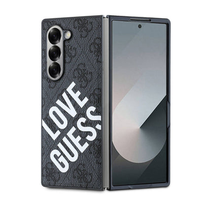 Galaxy Z Fold 6 Kılıf Guess Orjinal Lisanslı M-safe Şarj Özellikli Love Guess Printing Kapak