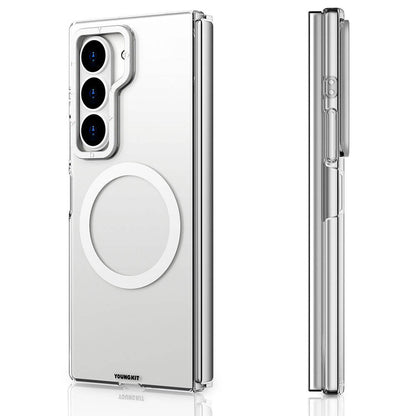 Galaxy Z Fold 6 Kılıf M-safe Şarj Özellikli Şeffaf Youngkit Crystal Shield Serisi Kapak