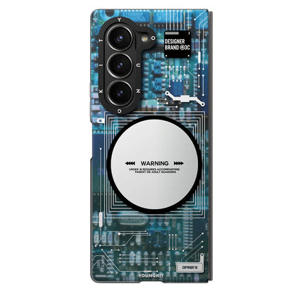 Galaxy Z Fold 6 Kılıf M-safe Şarj Özellikli Youngkit Technology Serisi Kapak