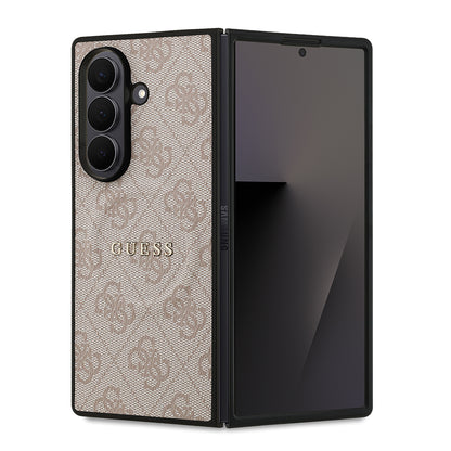 Galaxy Z Fold 7 Kılıf Guess Orjinal Lisanslı M-safe Şarj Özellikli 4G Desen Yazı Logolu Kapak