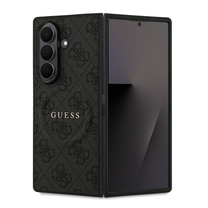 Galaxy Z Fold 7 Kılıf Guess Orjinal Lisanslı M-safe Şarj Özellikli 4G Desen Yazı Logolu Kapak