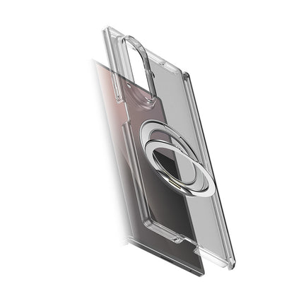 Galaxy Z Fold 7 Kılıf M-safe Şarj Özellikli Transparan Sert PC Wlons Pita Standlı Kapak