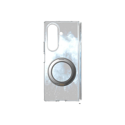 Galaxy Z Fold 7 Kılıf M-safe Şarj Özellikli Transparan Sert PC Wlons Pita Standlı Kapak