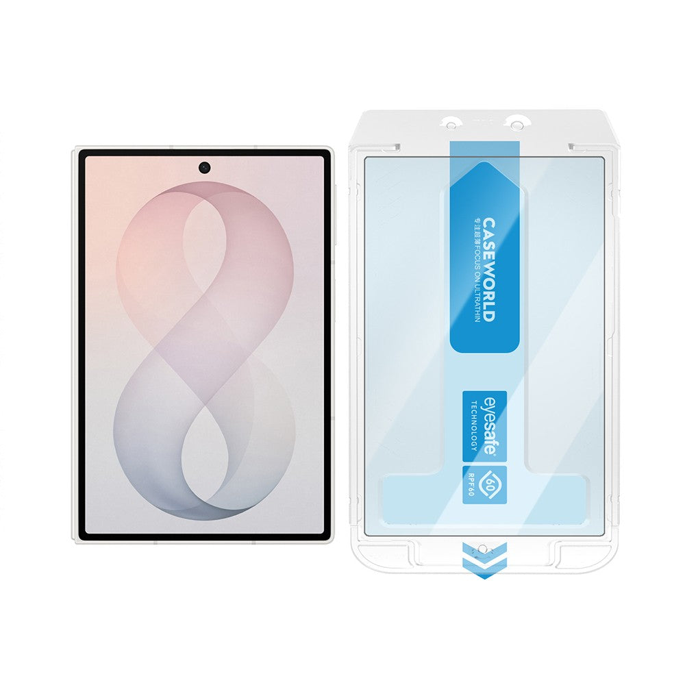 Galaxy Z Fold 8 CaseWorld Applicator Serisi 2.5D Eyesafe Mavi Işık Teknolojili Safir 0.33mm Temperli Cam Ekran Koruyucu + Uygulama Aparatı
