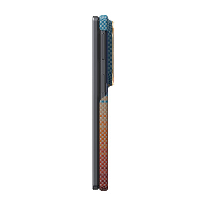 Galaxy Z Fold 8 Kılıf M-safe Şarj Özellikli Aramid Karbon Fiber Pitaka Sunset 2.0 California Dream Serisi Kapak