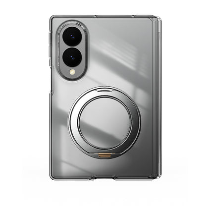 Galaxy Z Fold 8 Kılıf M-safe Şarj Özellikli Transparan Sert PC Wlons Pita Standlı Kapak
