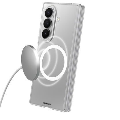 Galaxy Z Fold 8 Kılıf M-safe Şarj Özellikli Youngkit Clear Serisi Kapak