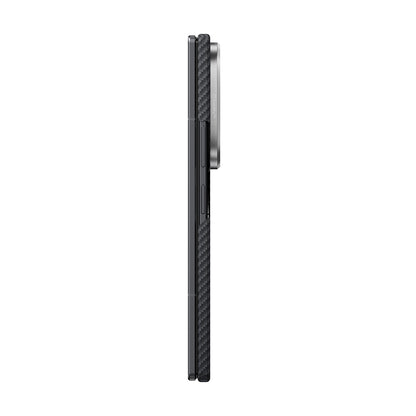 Galaxy Z Fold 8 Ultra Kılıf M-safe Şarj Özellikli 600D Aramid Karbon Fiber Pitaka Edge Serisi Black-Grey Twill Kapak