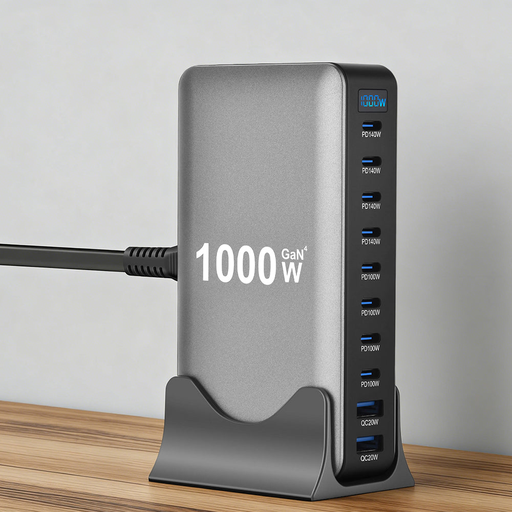 Go Des GD-B961 GaN Teknolojili 10 Portlu Masaüstü Şarj İstasyonu 1000W