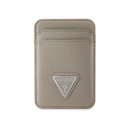 Guess Orjinal Lisanslı 2 Hazneli Üçgen Logolu Deri Magnetik Kartlık
