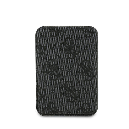 Guess Orjinal Lisanslı PU Deri 4G Desenli Metal Büyük 4G ve Yazı Logolu Standlı Magnetik Kartlık