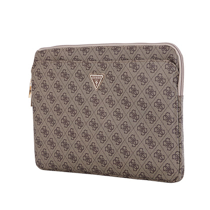 Guess Orjinal Lisanslı 4G Desenli Üçgen Logolu 14 inç Laptop Çantası