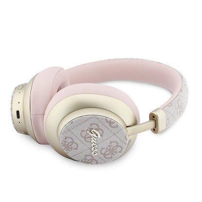 Guess Orjinal Lisanslı ENC PU 4G Desenli Metal Yazı Logolu Kulak Üstü Bluetooth Kulaklık v5.4