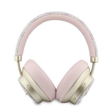 Guess Orjinal Lisanslı ENC PU 4G Desenli Metal Yazı Logolu Kulak Üstü Bluetooth Kulaklık v5.4