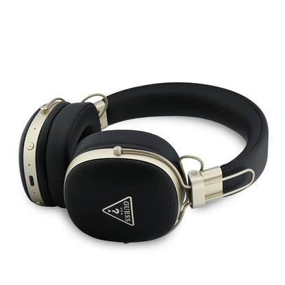 Guess Orjinal Lisanslı ENC Teknolojili PU Üçgen Metal Logolu Kulak Üstü Bluetooth Kulaklık v5.4