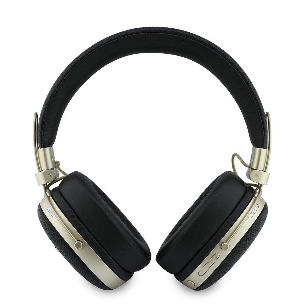 Guess Orjinal Lisanslı ENC Teknolojili PU Üçgen Metal Logolu Kulak Üstü Bluetooth Kulaklık v5.4