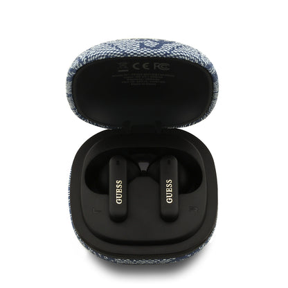 Guess Orjinal Lisanslı PU 4G Desenli Klasik Metal Yazı Logolu TWS Kulak İçi Bluetooth Kulaklık