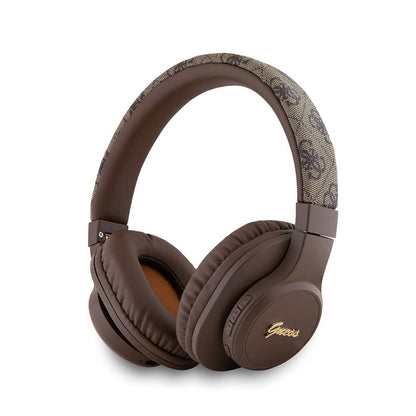 Guess Orjinal Lisanslı PU 4G Desenli Metal Yazı Logolu Tone On Tone Kulak Üstü Bluetooth Kulaklık