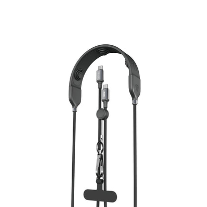 Lenyes LC558 Type-C to Type-C Data Kablolu 3 Kademeli Boyun Masaj Bandı 1.2M
