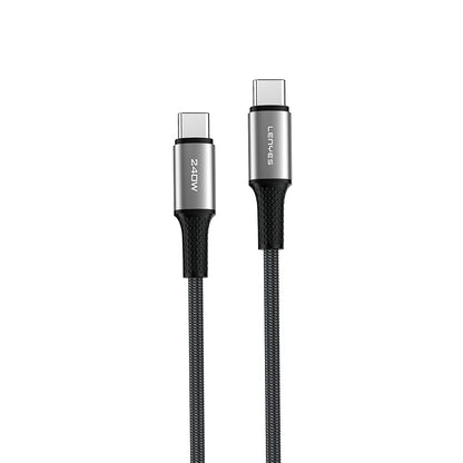 Lenyes LC564 Type-C to Type-C PD Örgü Tasarımlı Hızlı Şarj Özellikli Data ve Şarj Kablosu 240W 2M