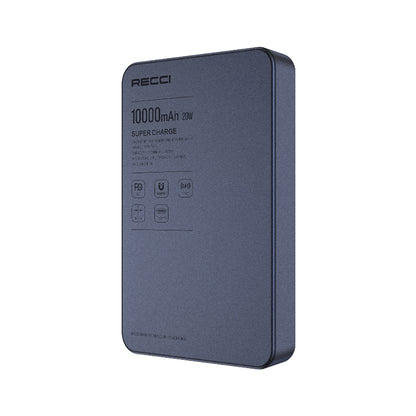 Recci RPB-W36 Ultra İnce PD 20W Hızlı Şarj Özellikli Wireless Powerbank 15W 10000mAh