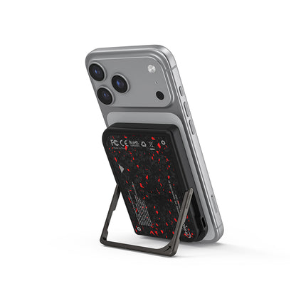 Skinarma Vektor Kablosuz ve PD Hızlı Şarj Özellikli Metal Standlı Taşınabilir Powerbank 15W 5000mAh