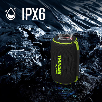 Wiwu H5 Su Geçirmez RGB Işıklı TWS Bluetooth Hoparlör v5.3 15W Siyah