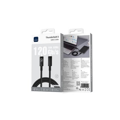 Wiwu Wi-C102 Type-C to Type-C Thunderbolt 5 Kablo 16K Ultra HD 240W 180cm