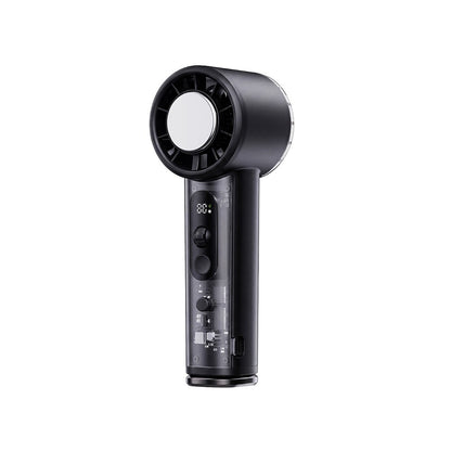 Wiwu Wi-FS019 Ice Engine Turbo Fan Serisi Dijital LED Göstergeli Şeffaf Tasarım Portatif Soğutucu El Fanı