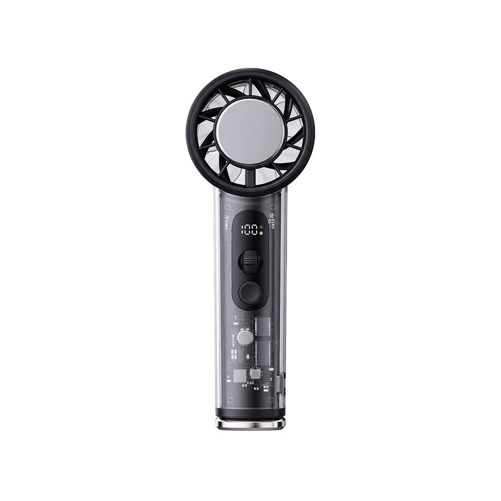 Wiwu Wi-FS019 Ice Engine Turbo Fan Serisi Dijital LED Göstergeli Şeffaf Tasarım Portatif Soğutucu El Fanı