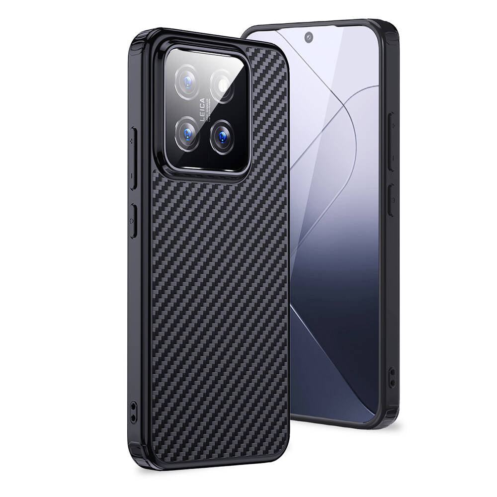 Xiaomi Mi 14 Kılıf Aramid Karbon Fiber M-safe Özellikli Wlons Radison Kapak